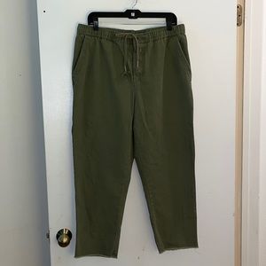 New, O’Neill Canvas Drawstring Waist Pants, with raw hem.